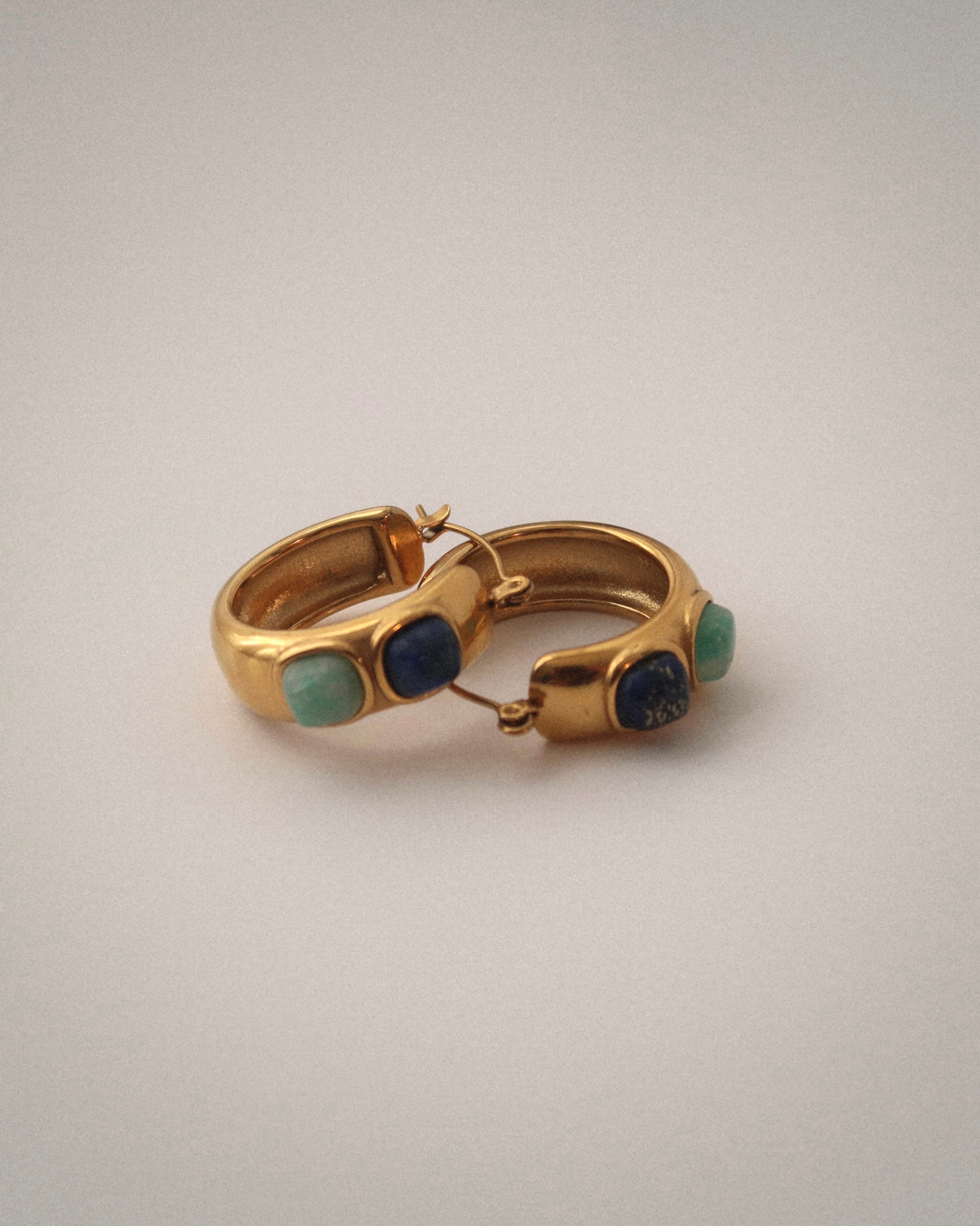 Maribel Stone Hoop Earrings