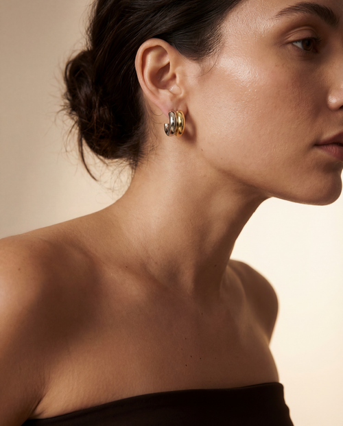 Alba Two Toned Studs