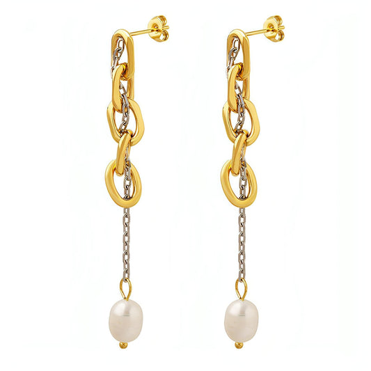 Capri Freshwater Pearl 18K Gold-Plated Dangle Earrings