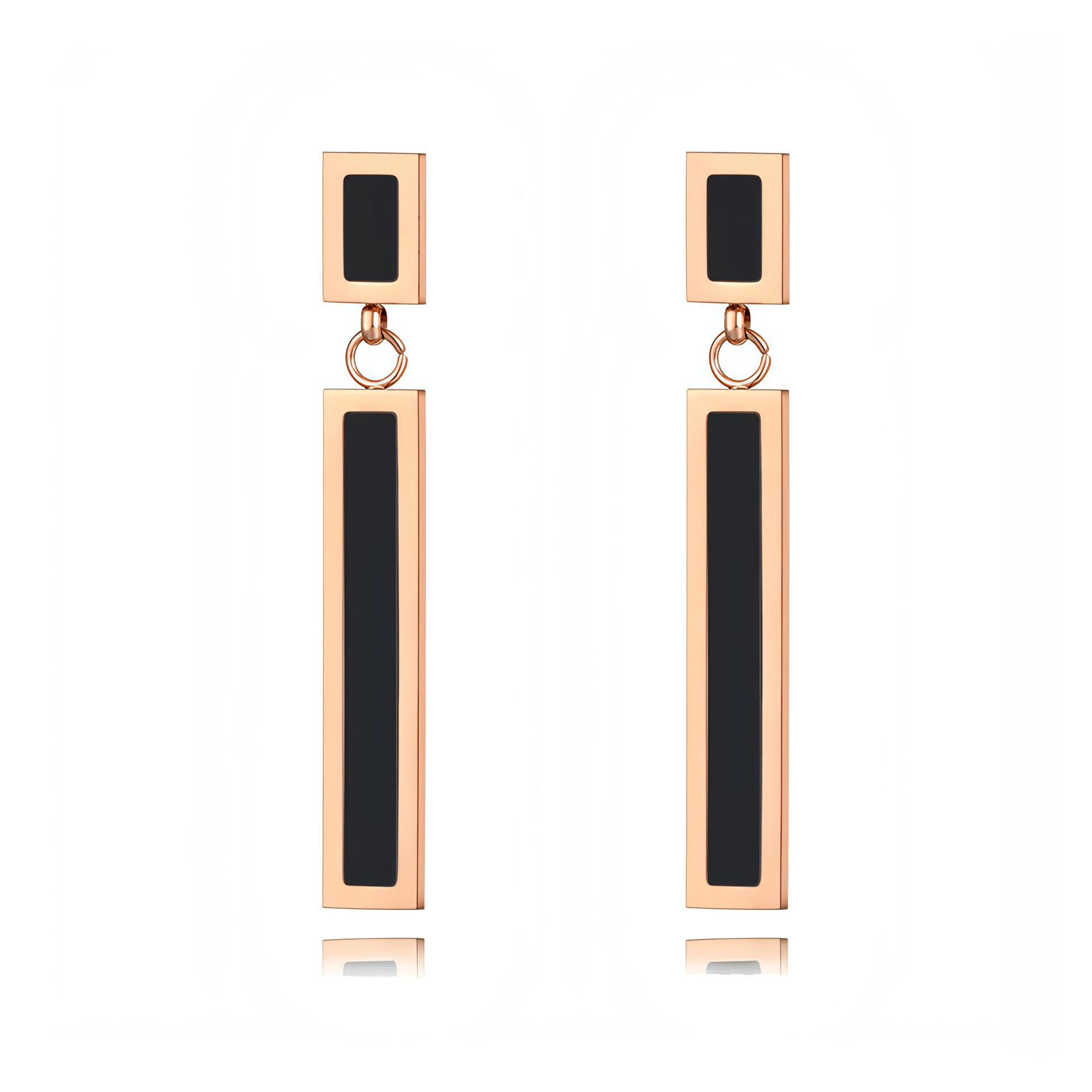 Amara Rose Gold-Plated Stainless Steel Dangle Earrings