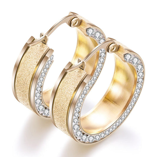 Venus Cubic Zirconia 14K Gold-Plated Hoop Earrings