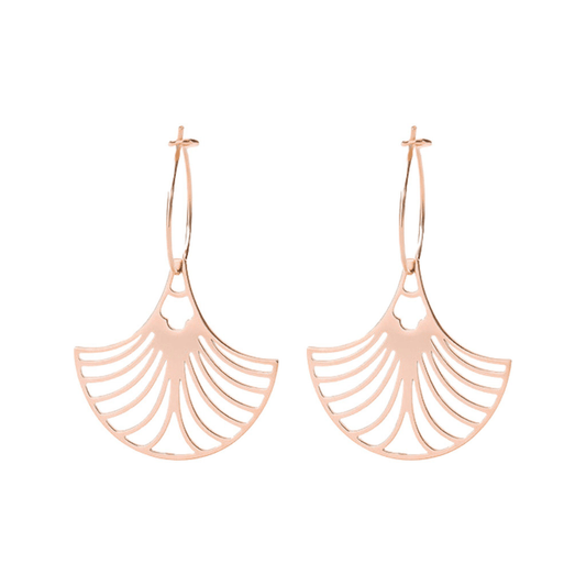 Rose Reverie - 18K Rose Gold-Plated Stainless Steel Dangle Earrings