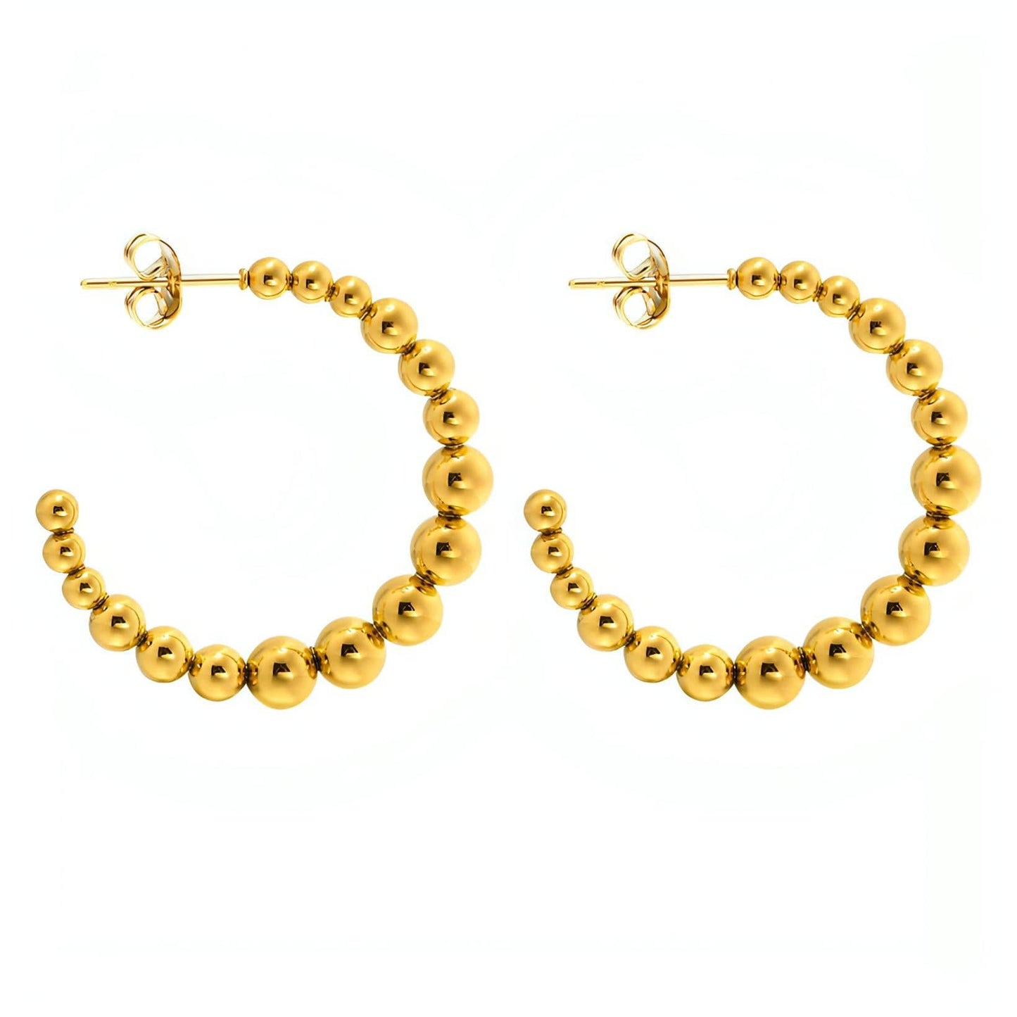 Sydney Classic 14K Gold-Plated Stainless Steel Huggies Earrings