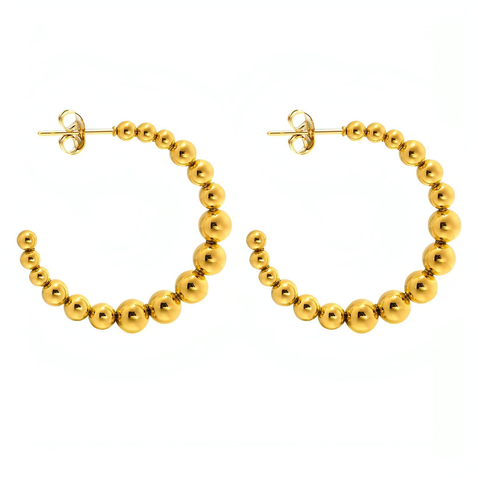 Sydney Classic 14K Gold-Plated Stainless Steel Huggies Earrings