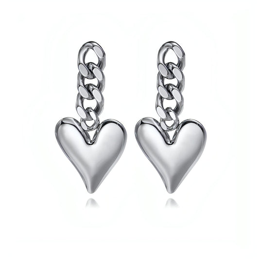 Amsterdam Love Exaggerated 18K White Gold-Plated Drop Earrings