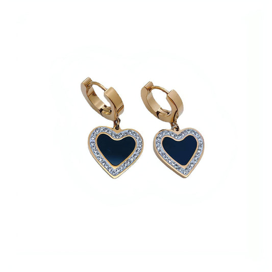 Venice Nights 18K Gold-Plated Huggies Earrings with Onyx and Cubic Zirconia