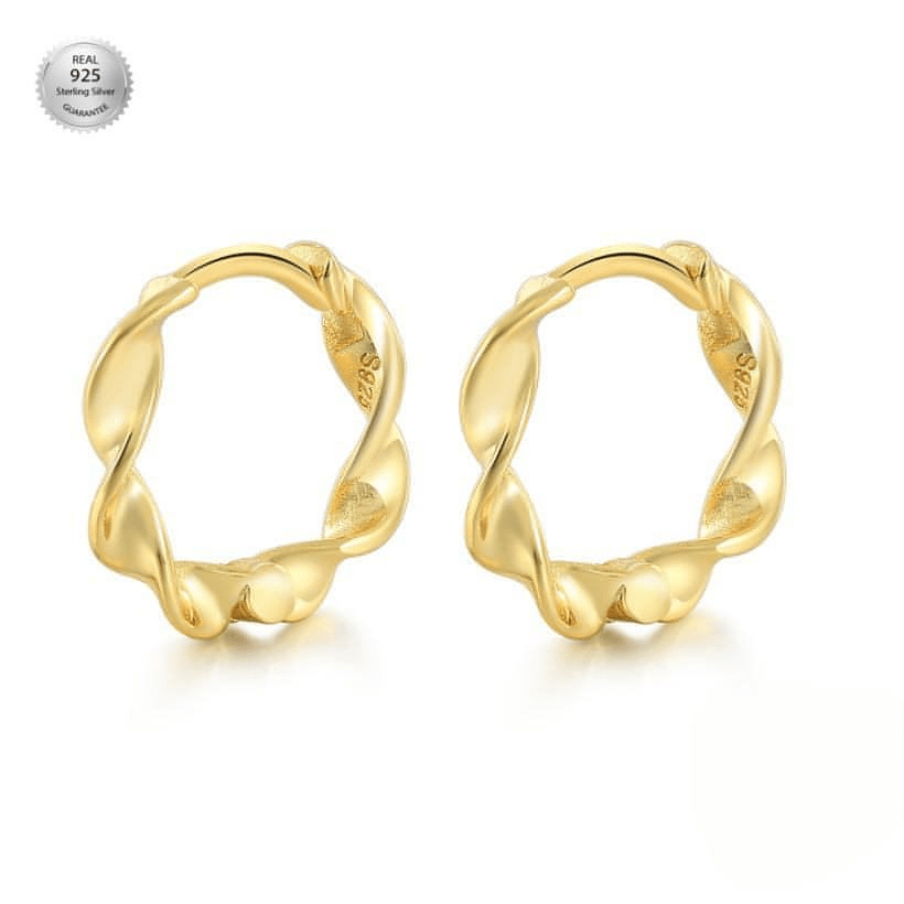 Rome Sterling Silver 18K Gold-Plated Hoop Earrings