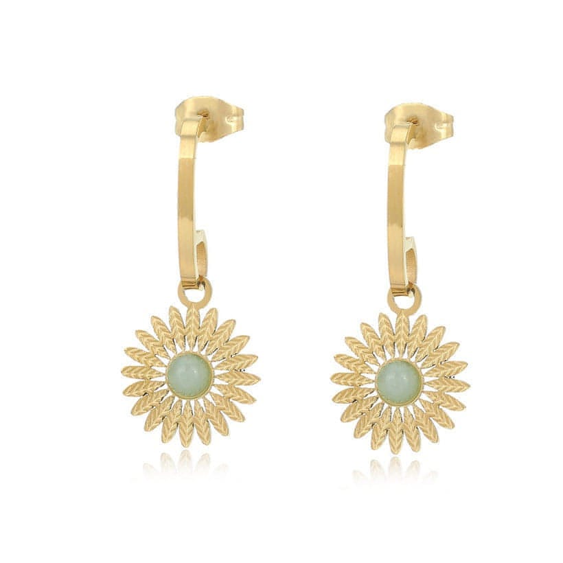 Vivienne 14K Gold-Plated Natural Stone Drop Earrings