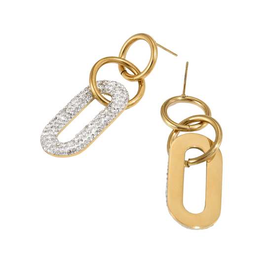 Antares 14K Gold-Plated Cubic Zirconia Stainless Steel Drop Earrings