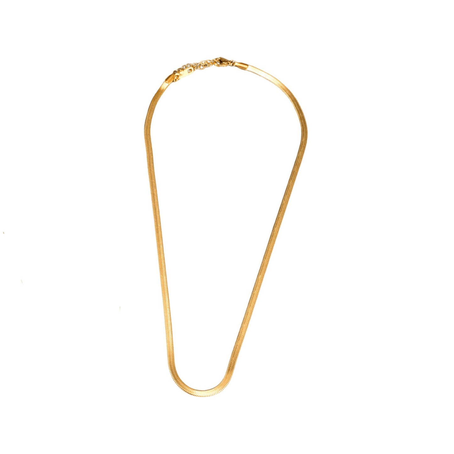 Bali Serpentine 18K Gold-Plated Titanium Necklace with Snake Link Chain