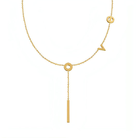 Verona Love Lariat Necklace