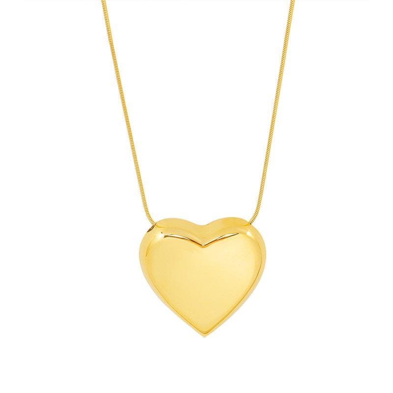 Lerato Heartfelt 14K Gold-Plated Stainless-Steel Necklace with Lobster Clasp Closure