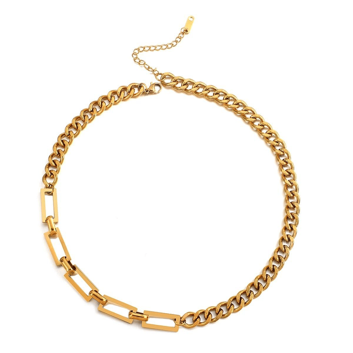 Monaco Glamour Cuban Link 18K Gold-Plated Titanium Necklace