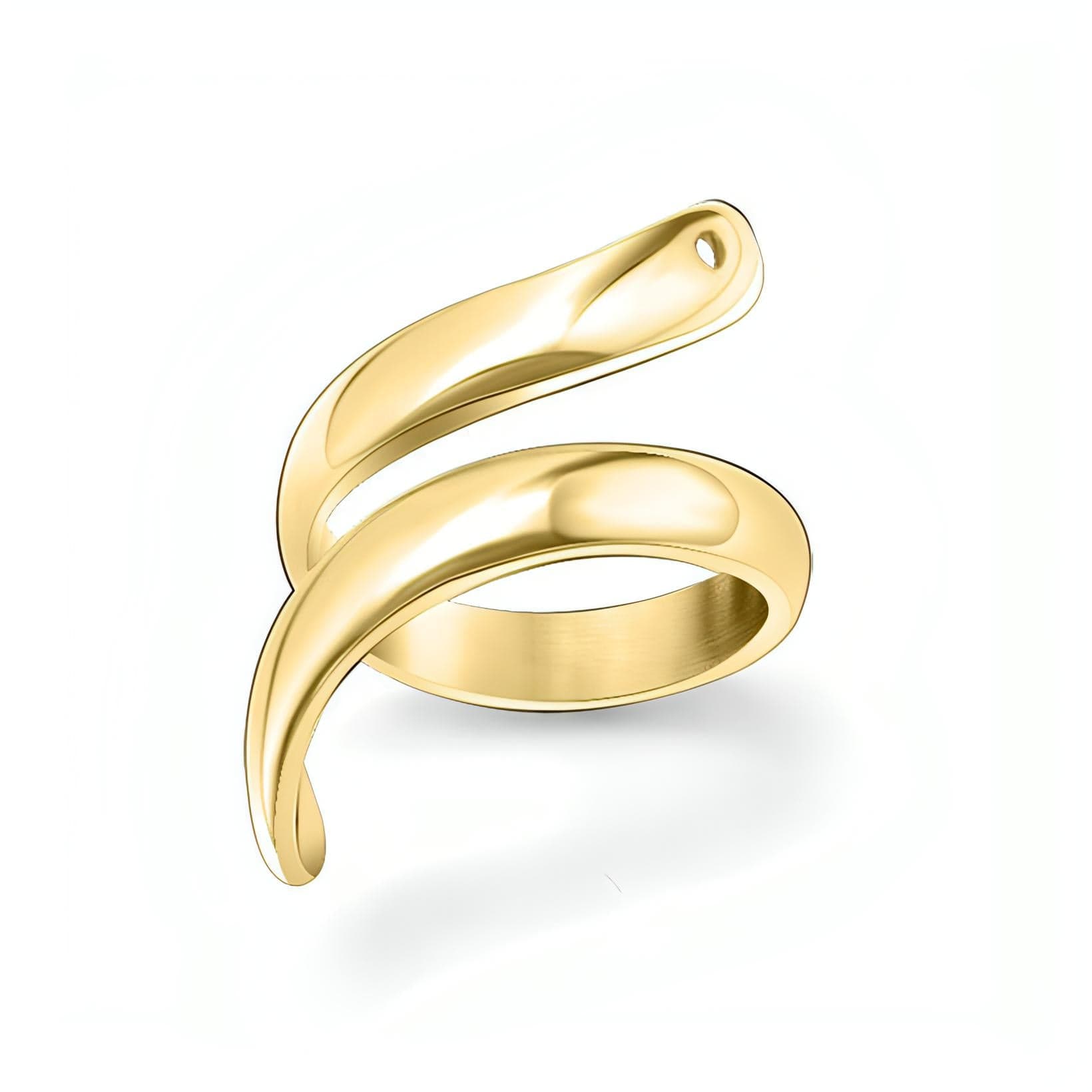 Amsterdam Chic Trendy 14K Gold-Plated Stainless Steel Ring