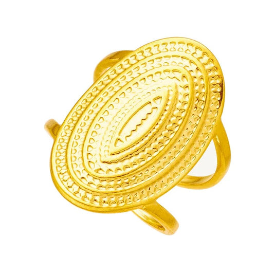 Sydney Allure Adjustable 18K Gold-Plated Titanium Ring